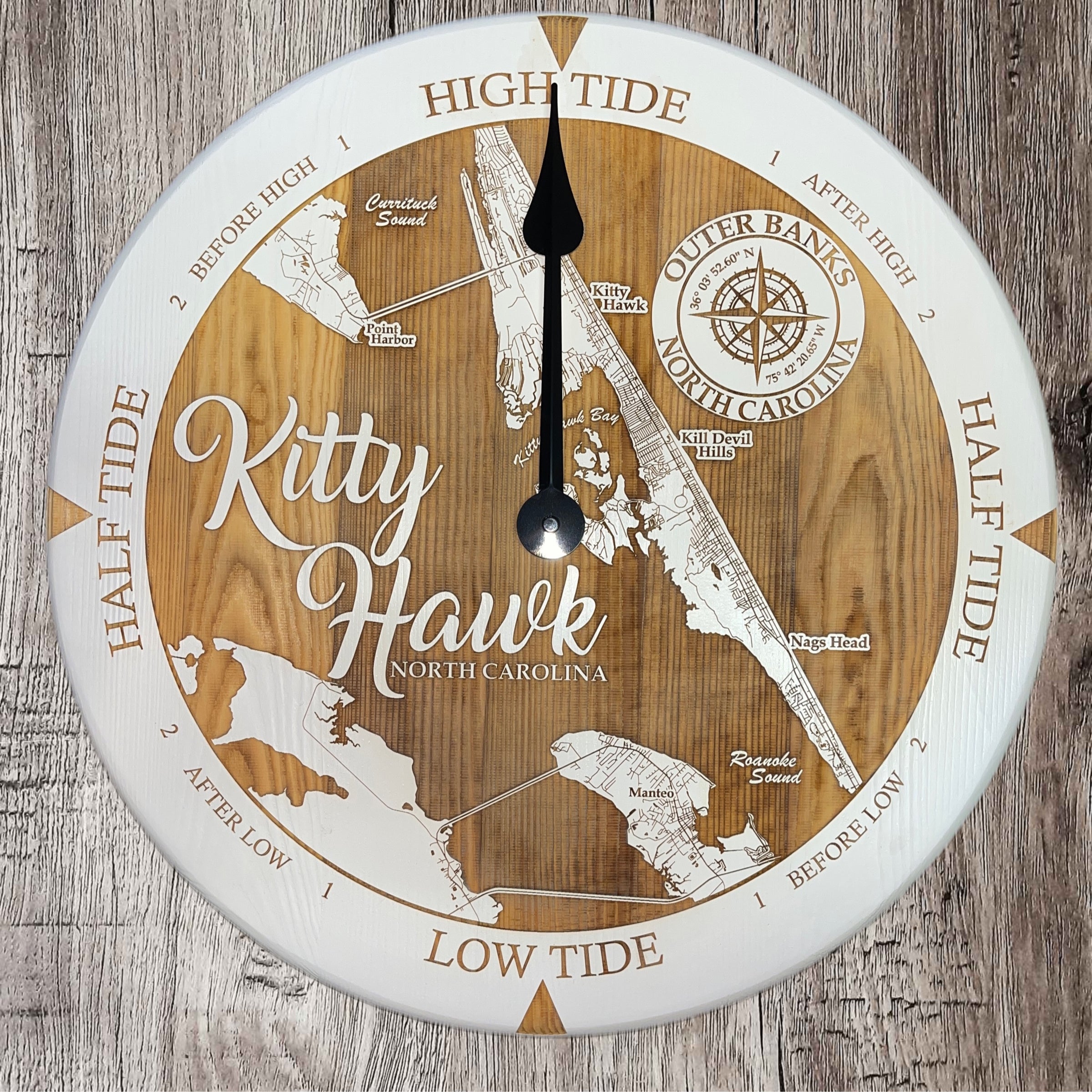 Kitty Hawk, NC Tide Clock – Lowcountry Tide Clocks
