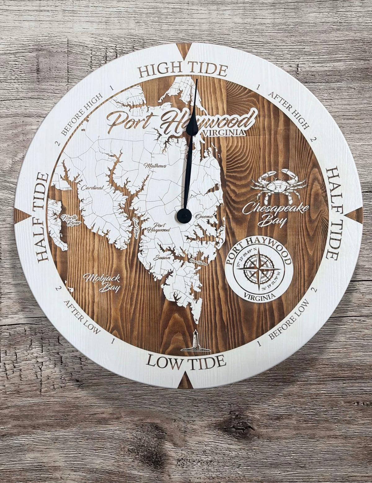 Port Haywood Virginia Chesapeake Bay tide clock